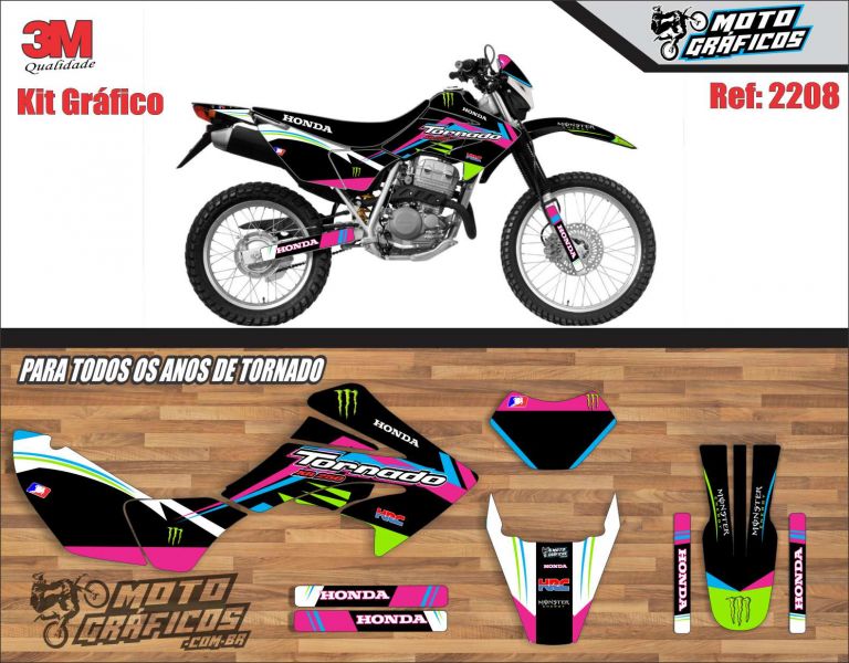 adesivos para moto de trilha tornado